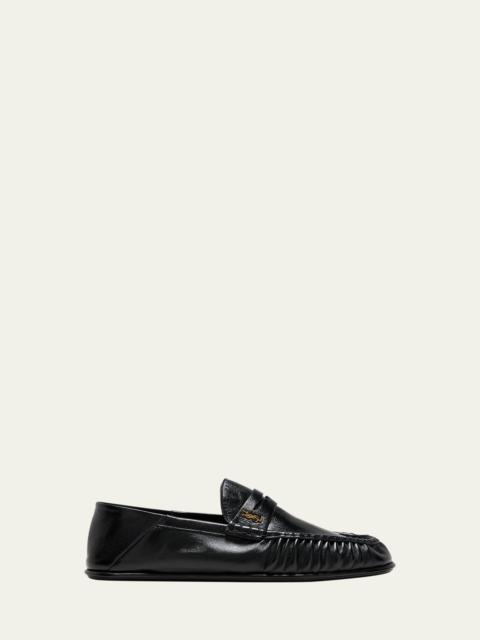 SAINT LAURENT Men's Leather YSL Penny Loafers