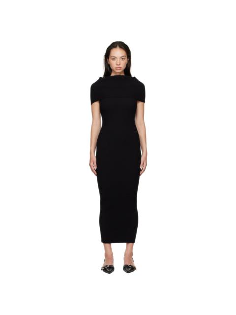courrèges Black Twist Maxi Dress