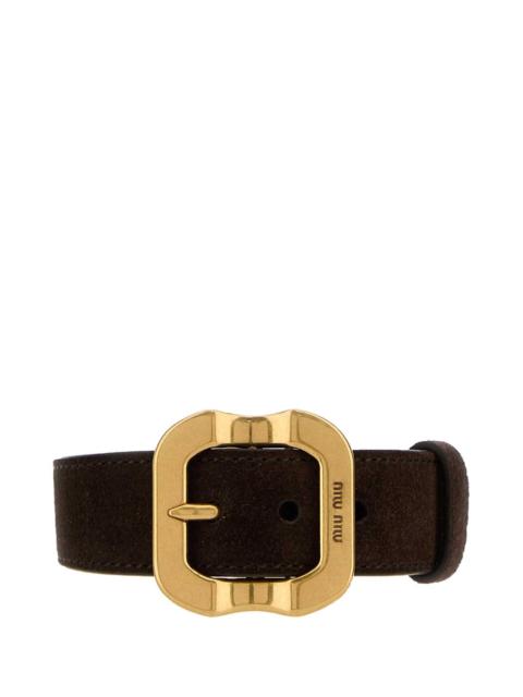 Miu Miu Miu Miu Women Dark Brown Suede Bracelet