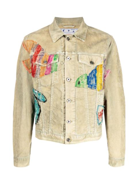 Off-White CARTOON GRAPHIC PRINT JACKET