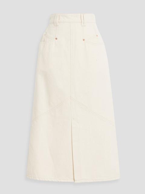Isabel Marant Pomano denim midi skirt