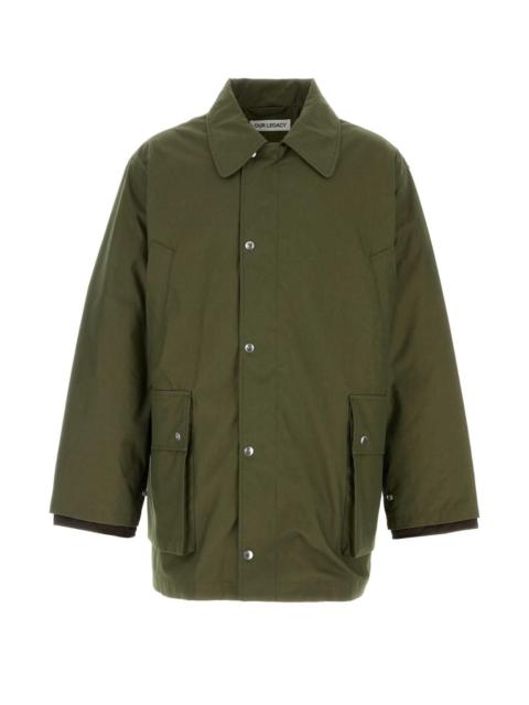 Our Legacy Our Legacy Men Green Cotton Blend Hunter Jacket