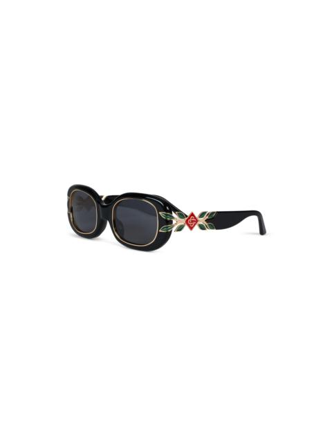 CASABLANCA Black & Gold Laurel Sunglasses | Casablanca Paris