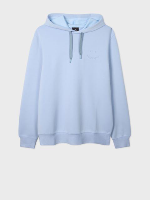 Paul Smith Light Blue Embossed 'Happy' Hoodie
