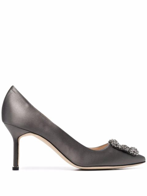Manolo Blahnik 70mm Hangisi jewelled pumps