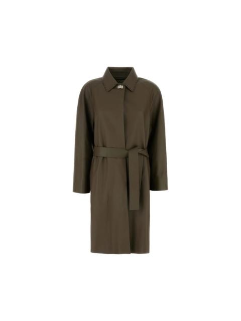 FENDI FENDI Mud Leather Coat New & Authentic (Women's size:40;)