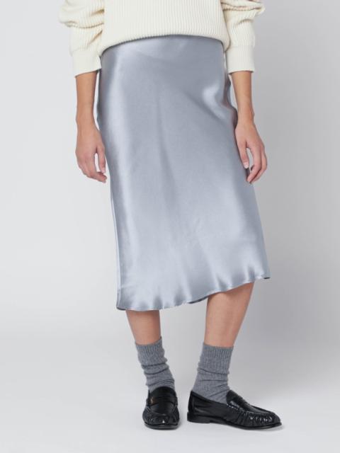 ANINE BING Pastel blue silk midi skirt