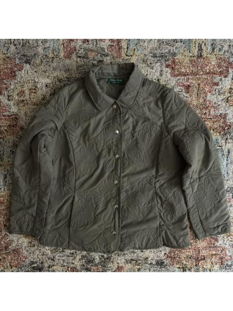 Vintage - botanic shadow quilt jacket olive polyester Craig Green Bode