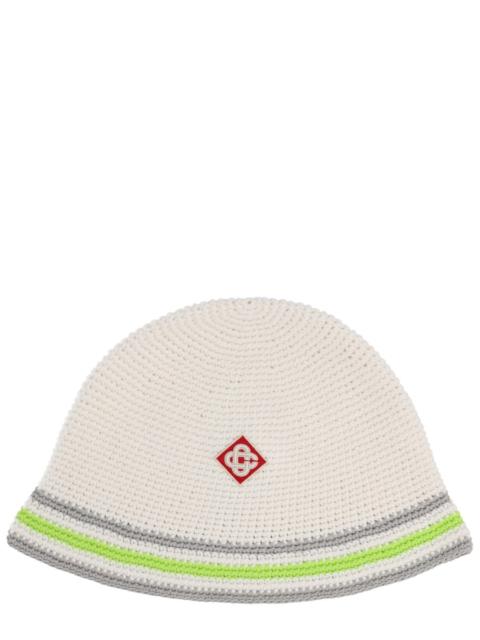 CASABLANCA COTTON KNIT HAT WITH LOGO