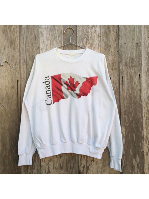 Other Designers Vintage - Vintage Bulletin Canada Flag Crewneck Sweatshirt