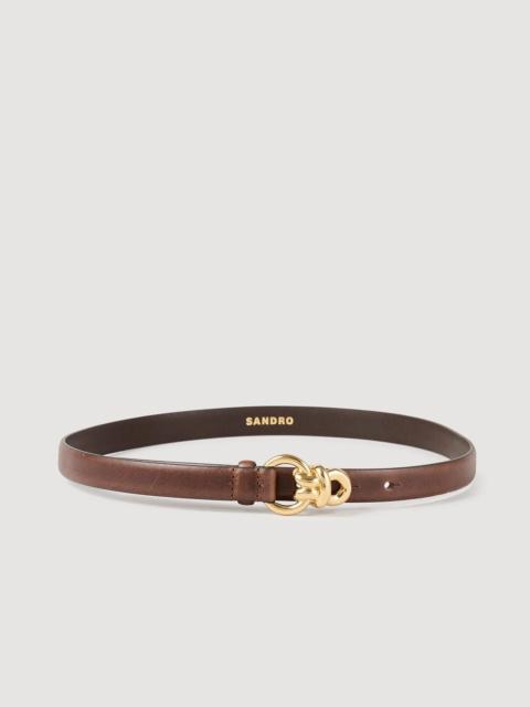 Sandro SLIM LEATHER BELT