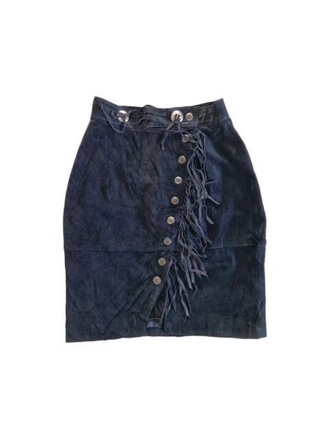 Other Designers Vintage Honey Bread Leather Skirt