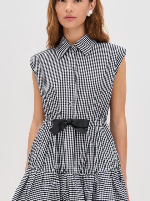 Sea Neci Gingham T-Shirt Bubble Mini Dress