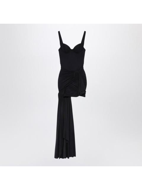 BALENCIAGA Balenciaga Black Draped Mini Dress In Jersey Women