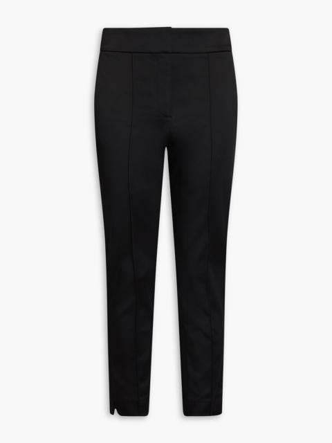 VERONICA BEARD Lago cropped stretch-satin slim-leg pants