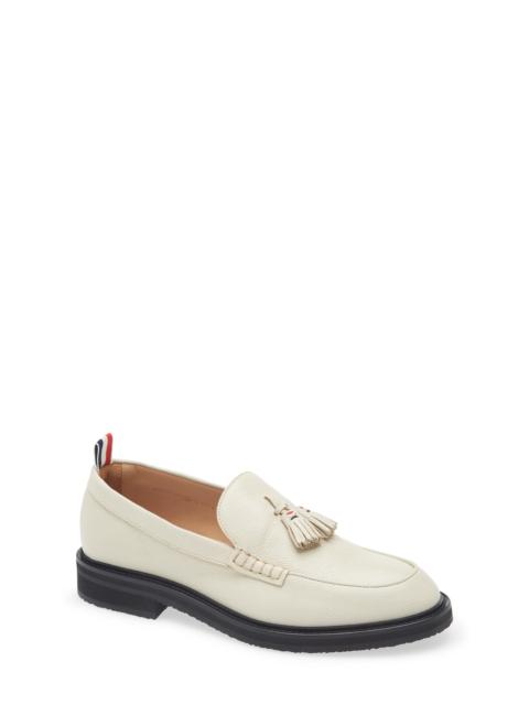 Thom Browne Thom Browne RWB Stitch Tassel Loafer in Khaki at Nordstrom
