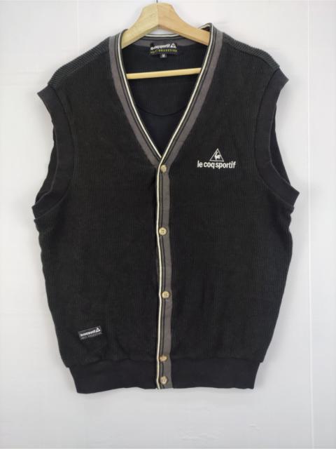 Other Designers Vintage Vest Knit Le Coq Sportif Button