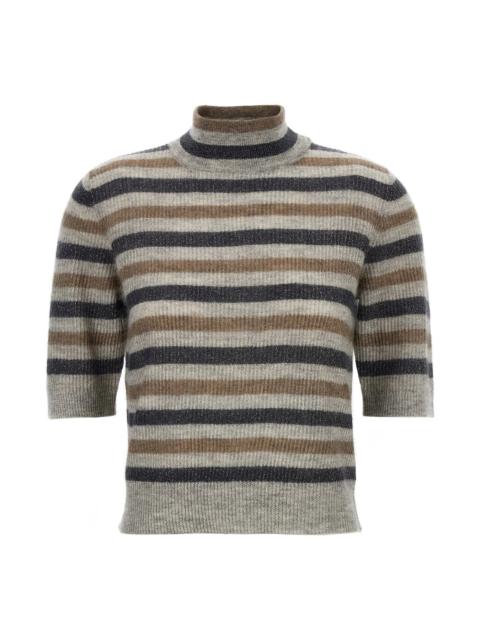 Brunello Cucinelli Brunello Cucinelli Women Lurex Wool Cropped Sweater