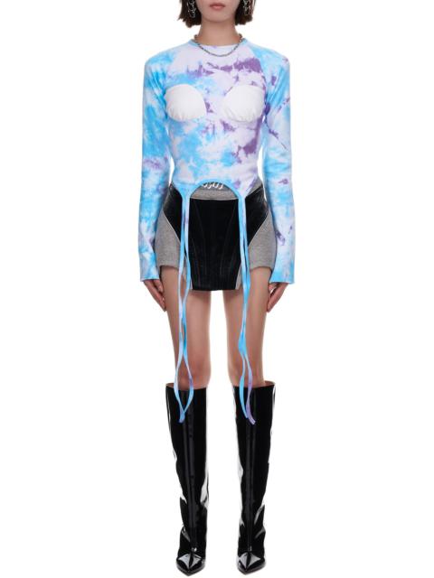 DIDU Padded Bust Tie Dye Top