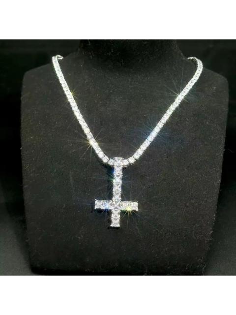 Other Designers Jewelry - UPSIDE-down cross 60 Cm , shut 'em up necklace