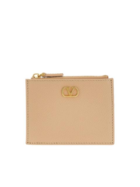 Valentino 'VLOGO SIGNATURE' LEATHER CARDHOLDER