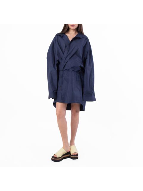 BALENCIAGA Balenciaga Oversized Fit Cotton Mini Dress, Brand Size 36 ( US Size 2 )