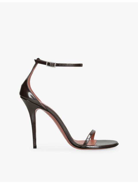 Amina Muaddi Barbara 105 Patent-Leather Heeled Sandals