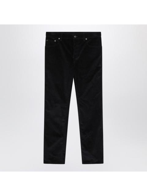 Burberry Burberry Dark Blue Cotton Corduroy Trousers Men