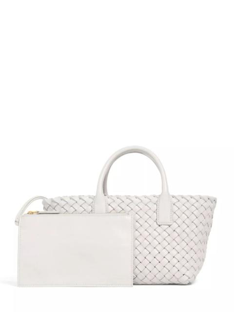 Bottega Veneta Bottega Veneta Cabat Mini White Intreccio Tote Bag New