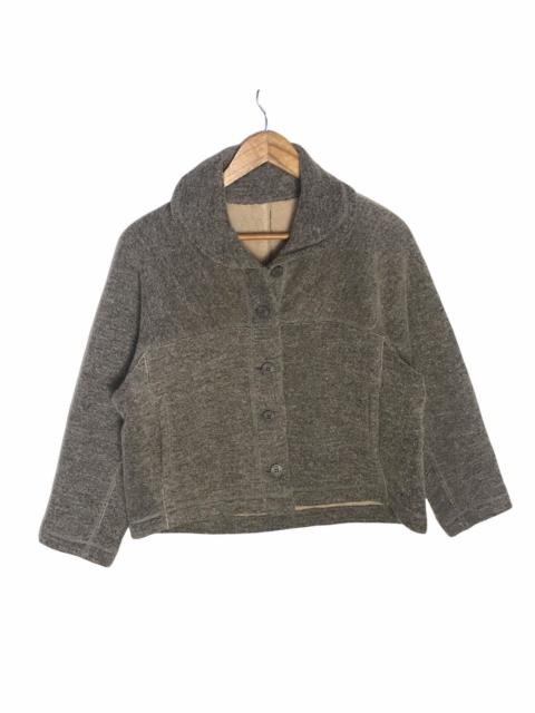 Other Designers Issey miyake me grey wool fleece crop jacket