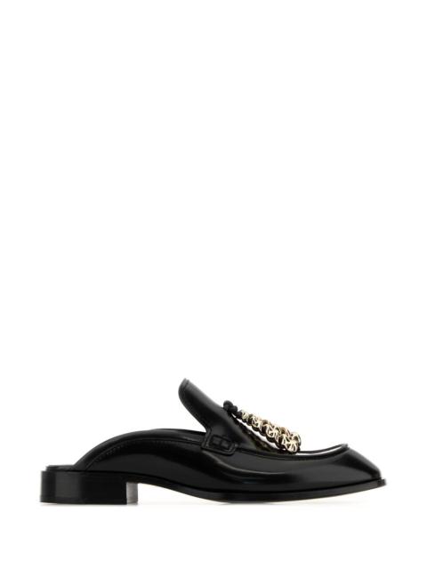 Loewe Loewe Women Black Leather Edge Slippers