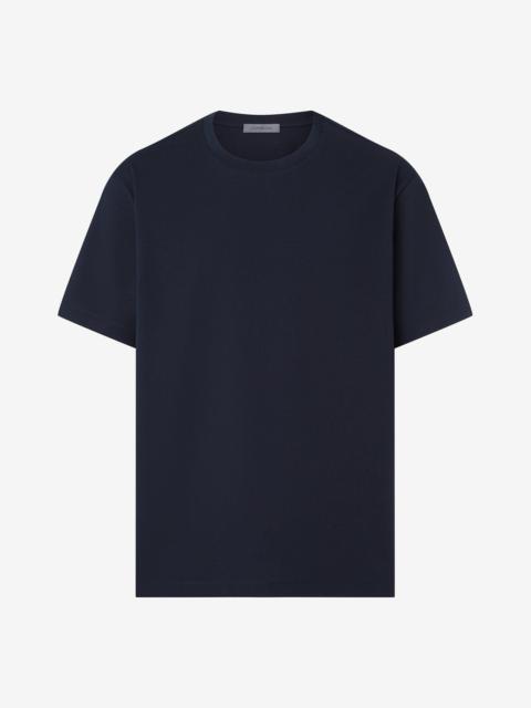 CORNELIANI Blue oversized cotton jersey t-shirt