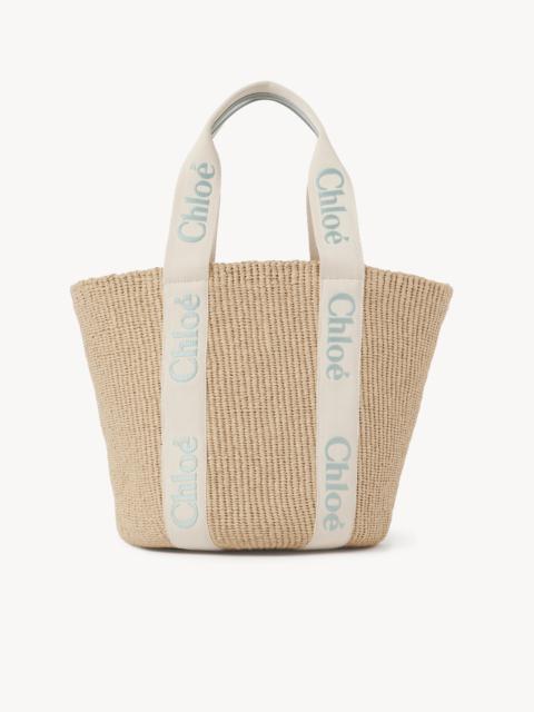 Chloé LARGE WOODY BASKET IN NATURAL FIBERS