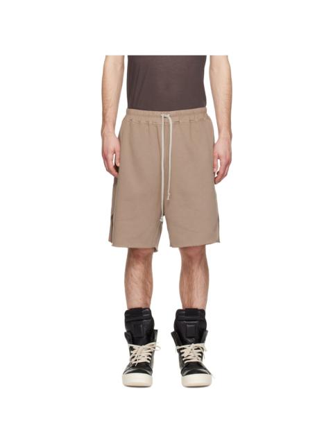 Rick Owens DRKSHDW Taupe Temple Heavy Sweatshirt Long Shorts