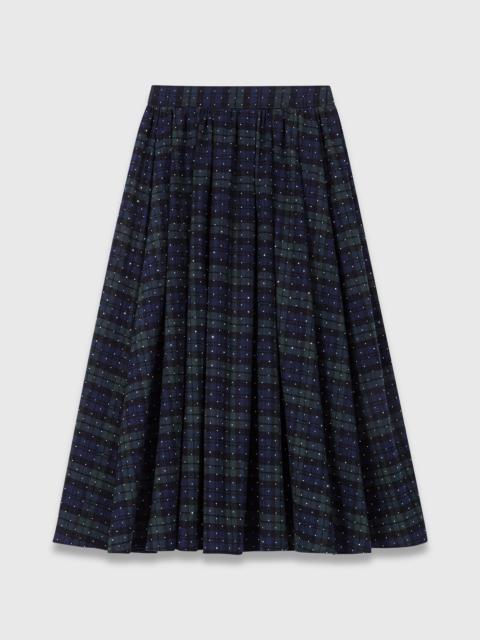 maje Check skirt with rhinestones