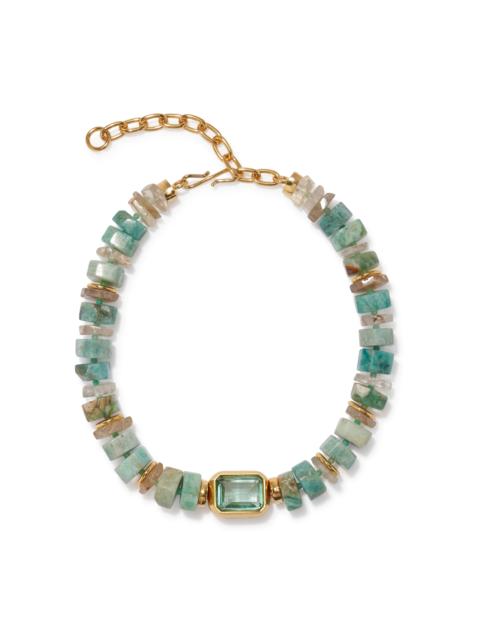 LIZZIE FORTUNATO 24ct Gold-Plated Goddess Collar Necklace