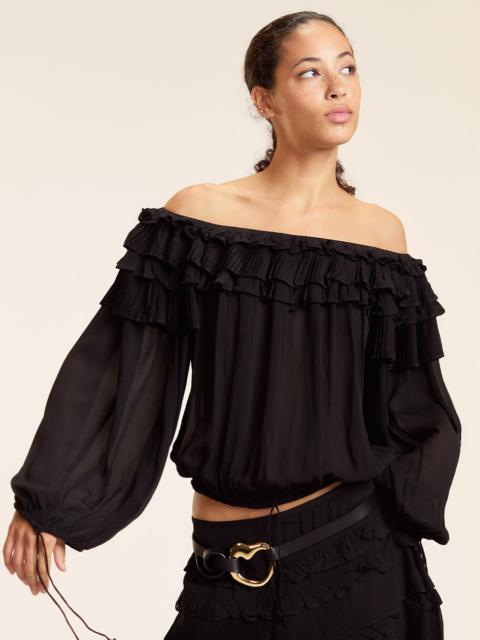 CYNTHIA ROWLEY Bella Ruffle Blouse