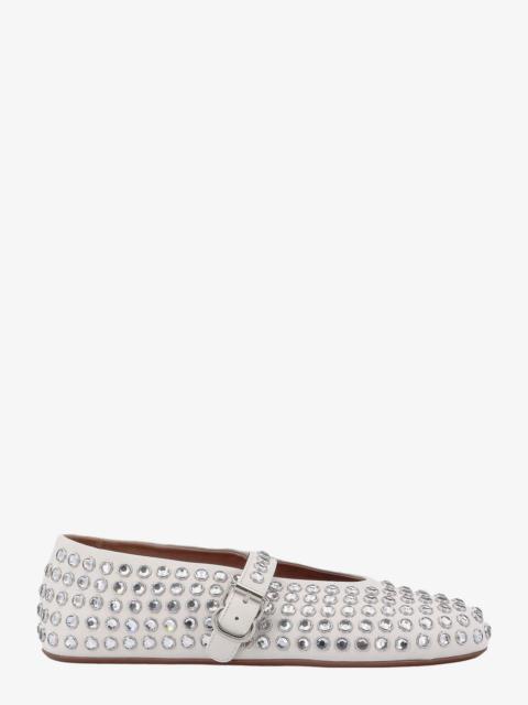 Alaïa Alaia Women Leather Ballet Flats With Rhinestones