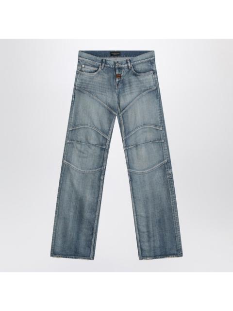 Balenciaga Light Washed Wide-Leg Blue Jeans Men