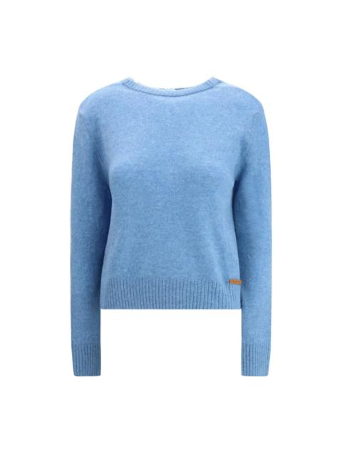Marni BLUE CASHMERE TIE SWEATER
