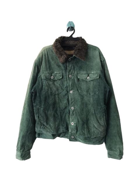 BEAMS PLUS Vtg Sun Faded Beams Corduroy Trucker Style Jacket