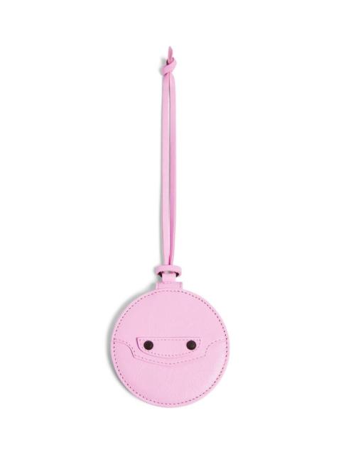 BALENCIAGA Women's Le City Round Mirror Charm in Bubbly Pink