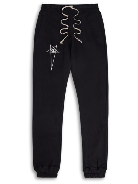 Rick Owens X Champion Logo-embroidered Cotton Sweatpants