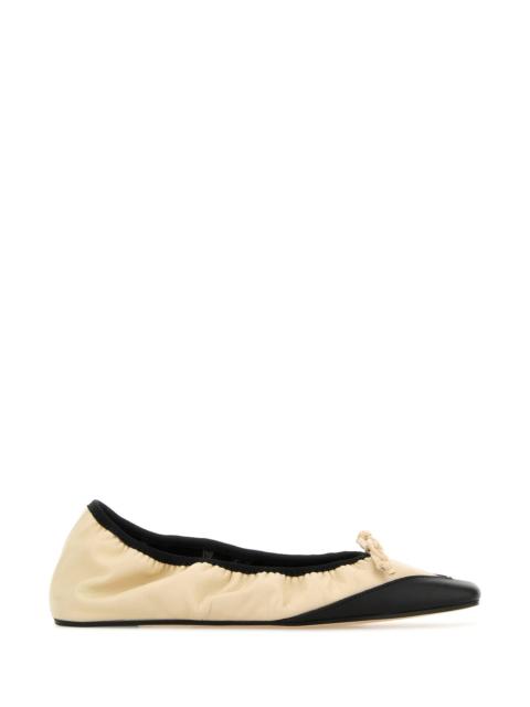 armarium Ivory nappa leather Camilla ballerinas