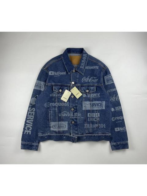 VETEMENTS Vetements F/W'19 Error-Print Denim Jacket