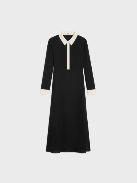 CELINE midi polo dress IN viscose georgette