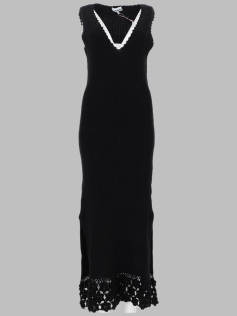 GANNI Ganni Women Abito Lungo Con Bordo In Crochet