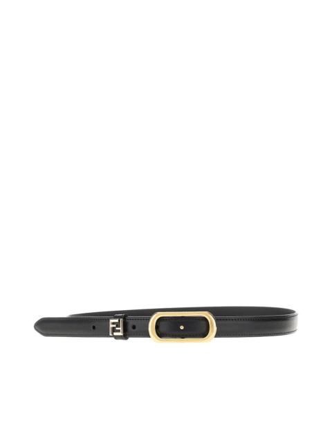 FENDI Fendi 'FF' Leather Belt Black Women
