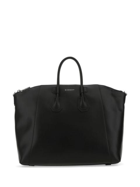 GIVENCHY Black Leather Medium Antigona Sport Shopping Bag