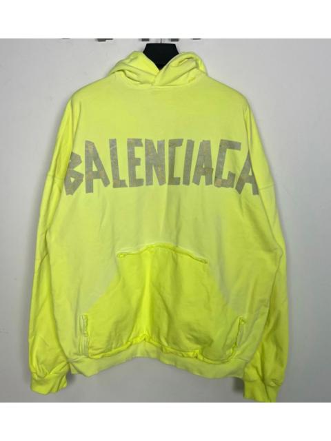 BALENCIAGA Balenciaga SS23 TAPE TYPE RIPPED POCKET HOODIE